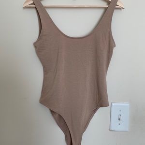 Beige Tank Top Bodysuit